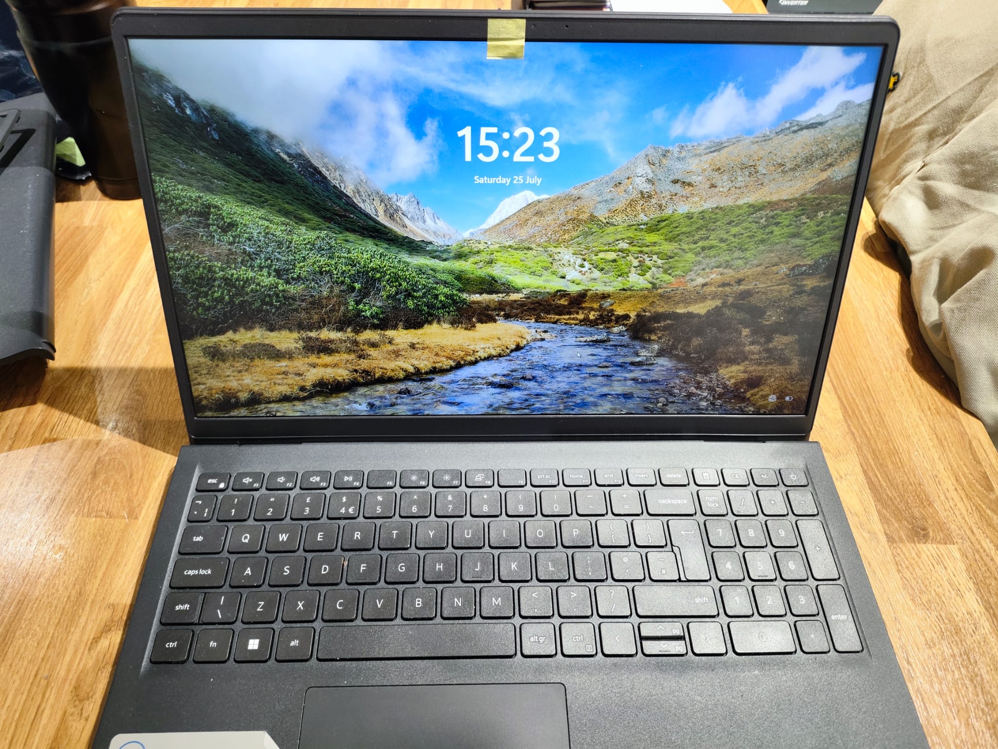 Dell Inspiron laptop after hinge, rear display cover and bezel replacement